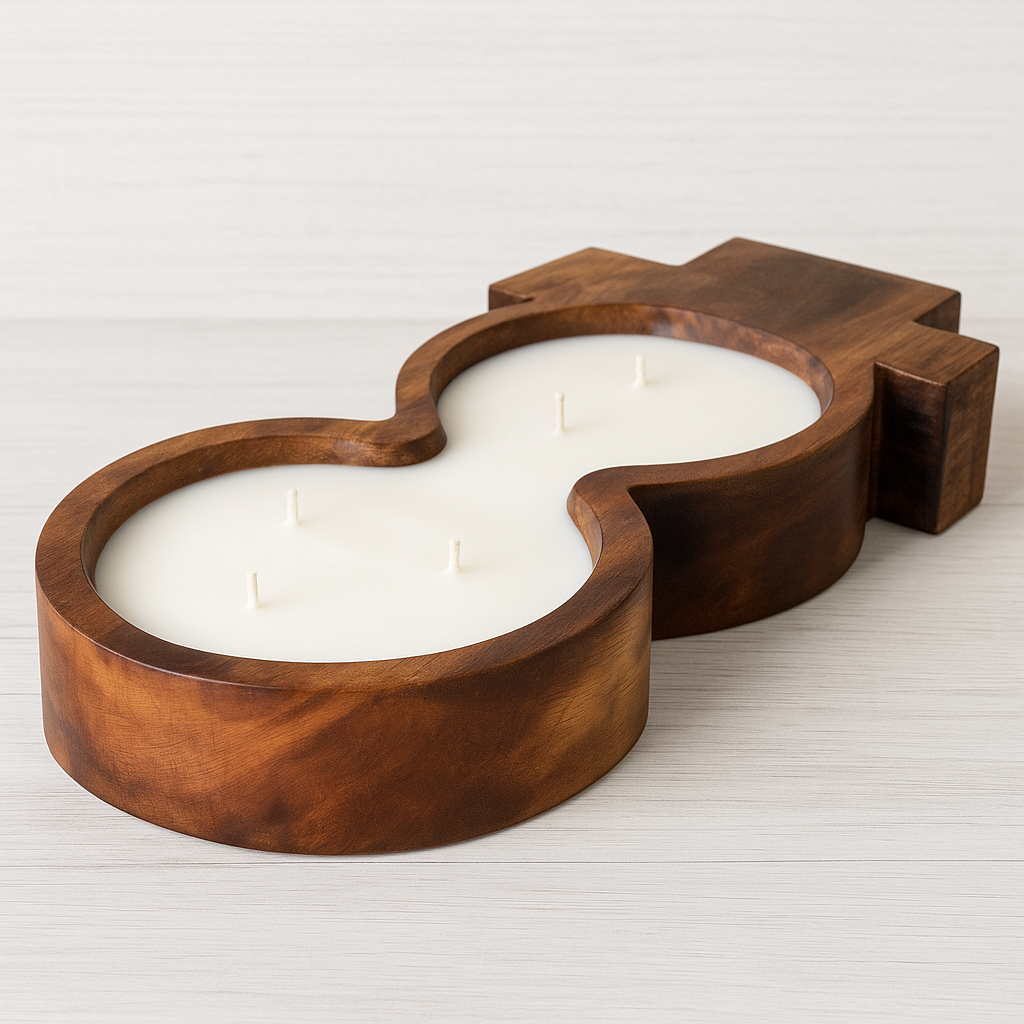 Snowman Wood Bowl - Candle Ready 13" X 5.5" Farmhouse Bowl