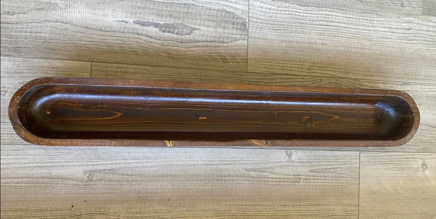 40" Extra Wide Extra Deep Safest Premium Standard Design Wooden Dough Bowl –Candle Ready Reusable and Repurposable Farmhouse Table Centerpiece