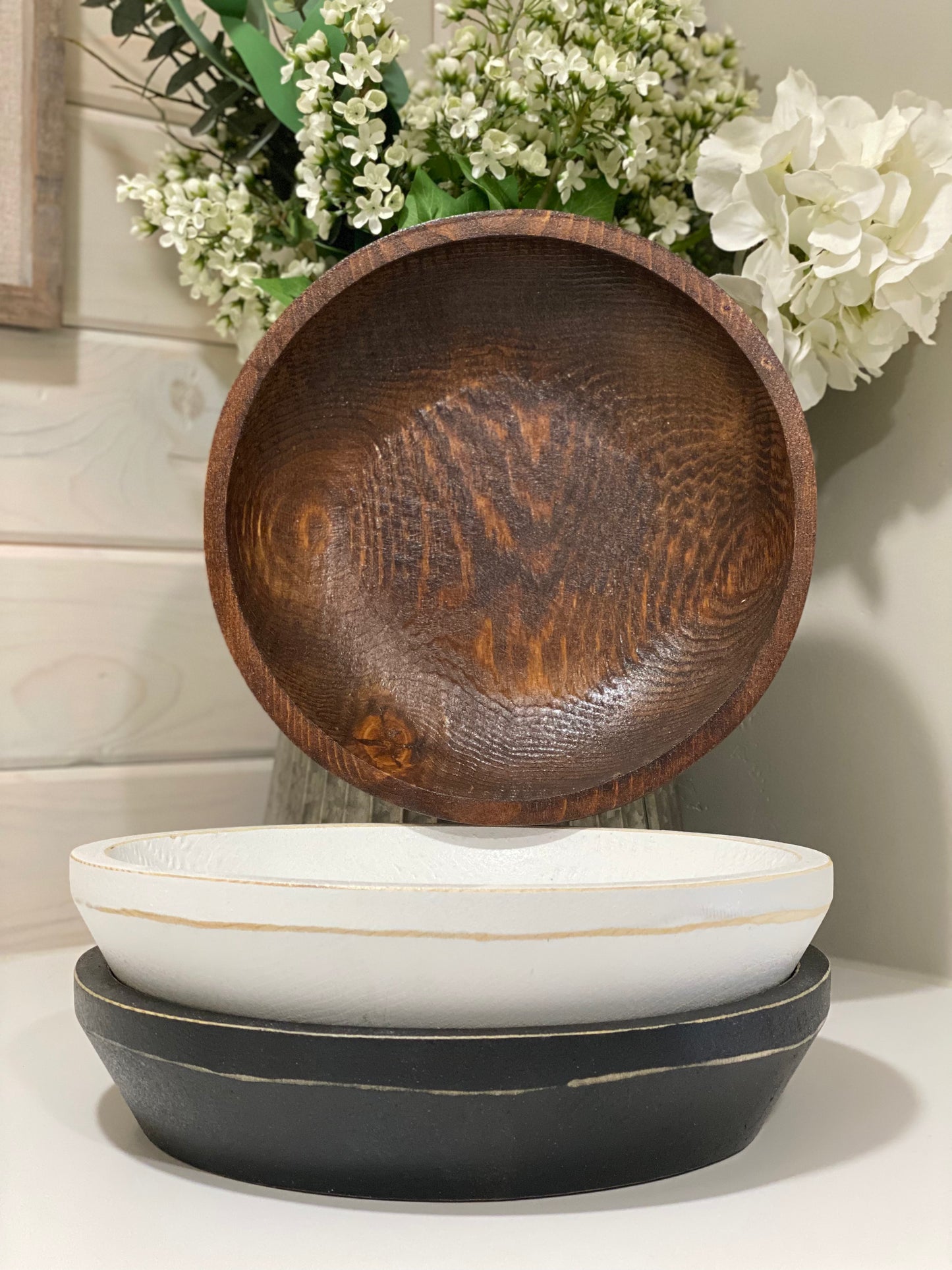 Large Round Dough Bowl- 11" Candle Ready Farmhouse Bowl