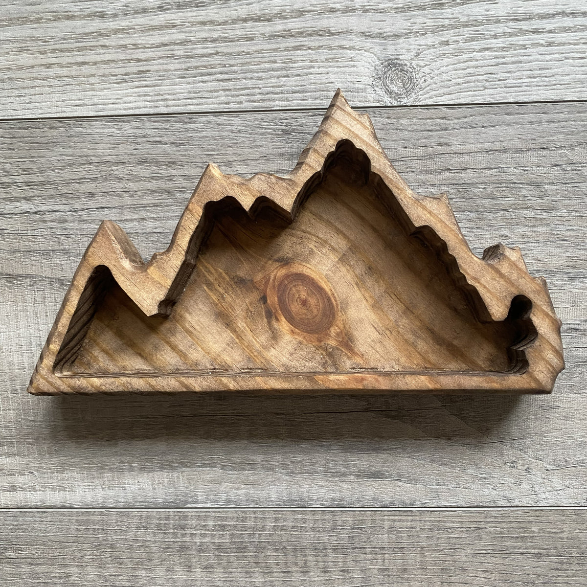 Majestic Mountain – Handcrafted Candle-Ready Wood Vessel