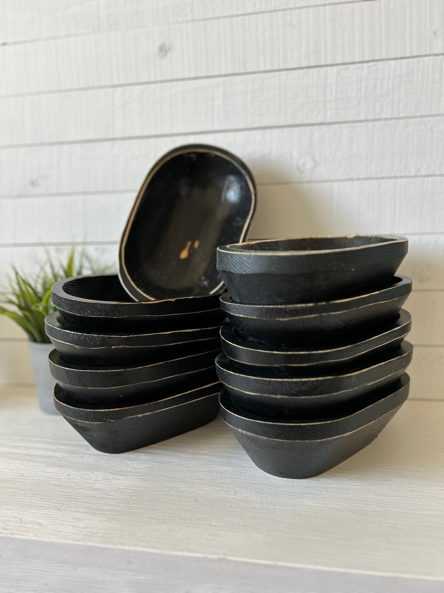 Bulk Pricing | Wholesale Bundles | Small Oval 3 Wick Farmhouse Dough Bowl - Deep Candle Ready Wood Vessels