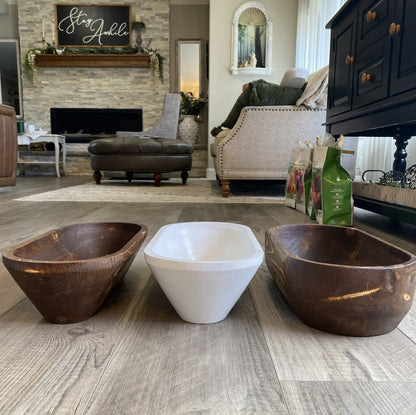 Triangular & Rounded Safest Wood Candle Ready Centerpiece