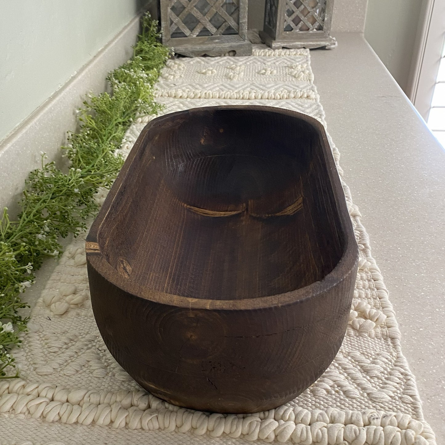 Triangular & Rounded Safest Wood Candle Ready Centerpiece