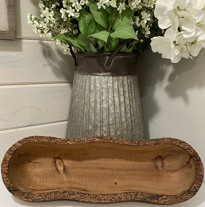Safest Live Edge Farmhouse Wood Candle-Ready Bowl Reusable/ Repurposable Vessel