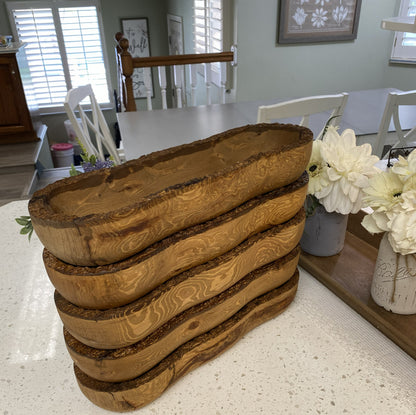 Safest Live Edge Farmhouse Wood Candle-Ready Bowl Reusable/ Repurposable Vessel