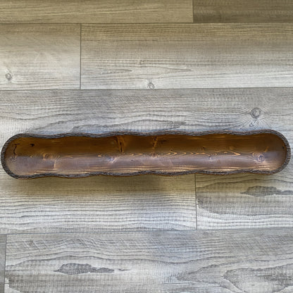 Live Edge Wood Dough Bowl | Heirloom Candle Ready Vessel | Handcrafted Rustic Farmhouse Decor | Large Wooden Centerpiece