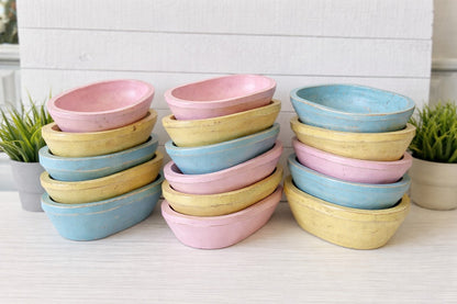 12 Egg Shaped (Oval) Handmade Dough Bowl Candle – Reusable Farmhouse Wooden Bowl – Spring Decor, Easter Centerpiece, Mother’s Day Gift hand-Selected 3-Wick As Rustic Farmhouse Wood Dough Bowl - Deep Candle Ready Wood Vessels