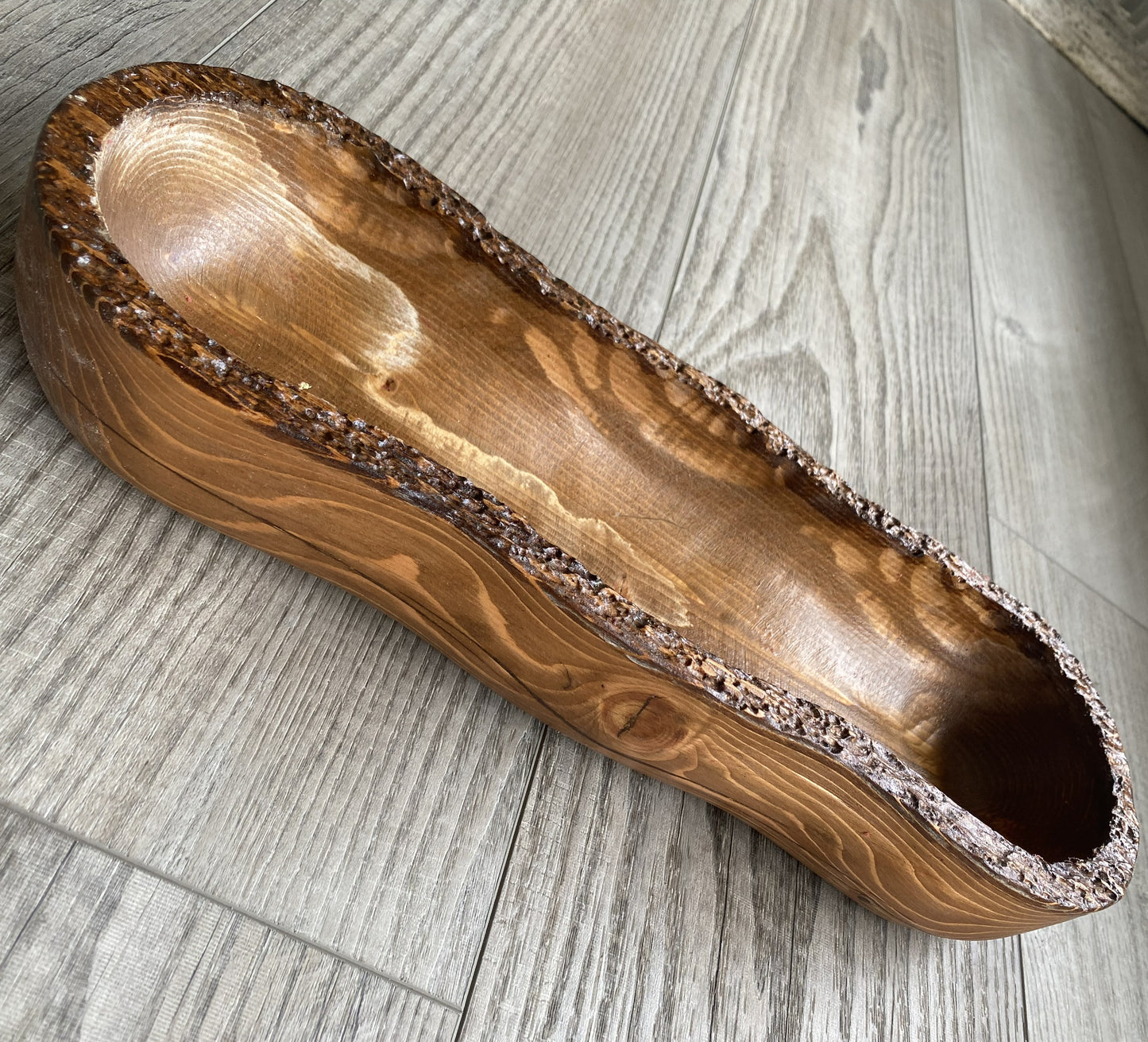 Safest Live Edge Farmhouse Wood Candle-Ready Bowl Reusable/ Repurposable Vessel