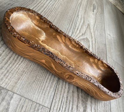 Safest Live Edge Farmhouse Wood Candle-Ready Bowl Reusable/ Repurposable Vessel