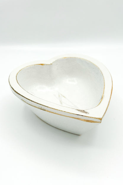 Small Heart Bowl- 6"X6" Farmhouse Wood Bowl