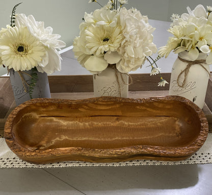 Safest Live Edge Farmhouse Wood Candle-Ready Bowl Reusable/ Repurposable Vessel