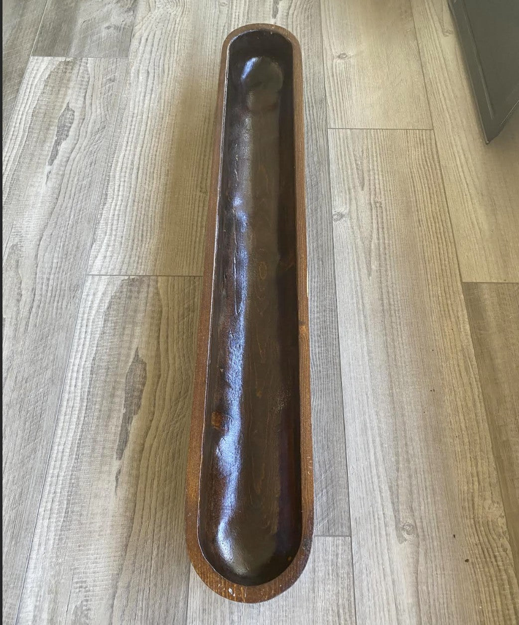 40" Extra Wide Extra Deep Safest Premium Standard Design Wooden Dough Bowl –Candle Ready Reusable and Repurposable Farmhouse Table Centerpiece