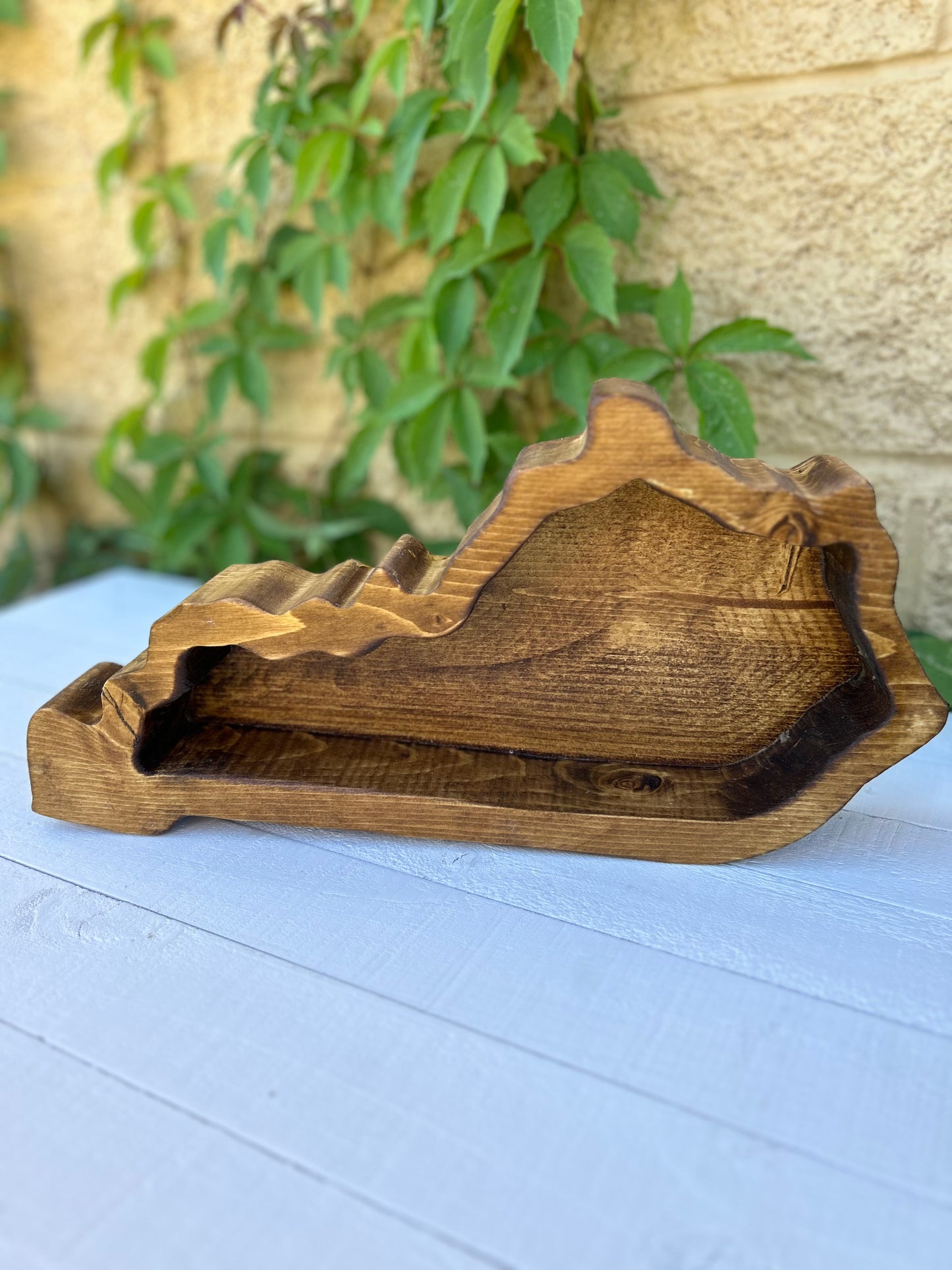 Kentucky State Wood Dough Bowl | Candle Pour Wood Bowls | Farmhouse Decor