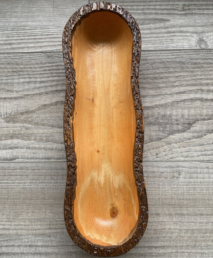 Safest Live Edge Farmhouse Wood Candle-Ready Bowl Reusable/ Repurposable Vessel