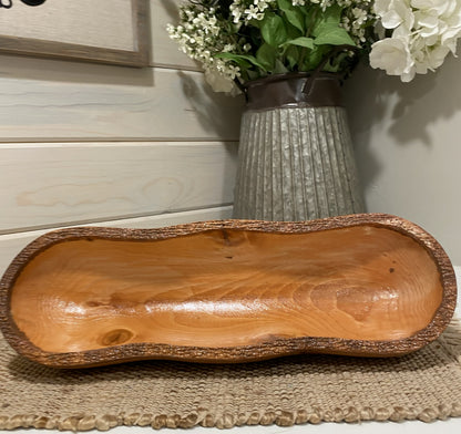 Safest Live Edge Farmhouse Wood Candle-Ready Bowl Reusable/ Repurposable Vessel