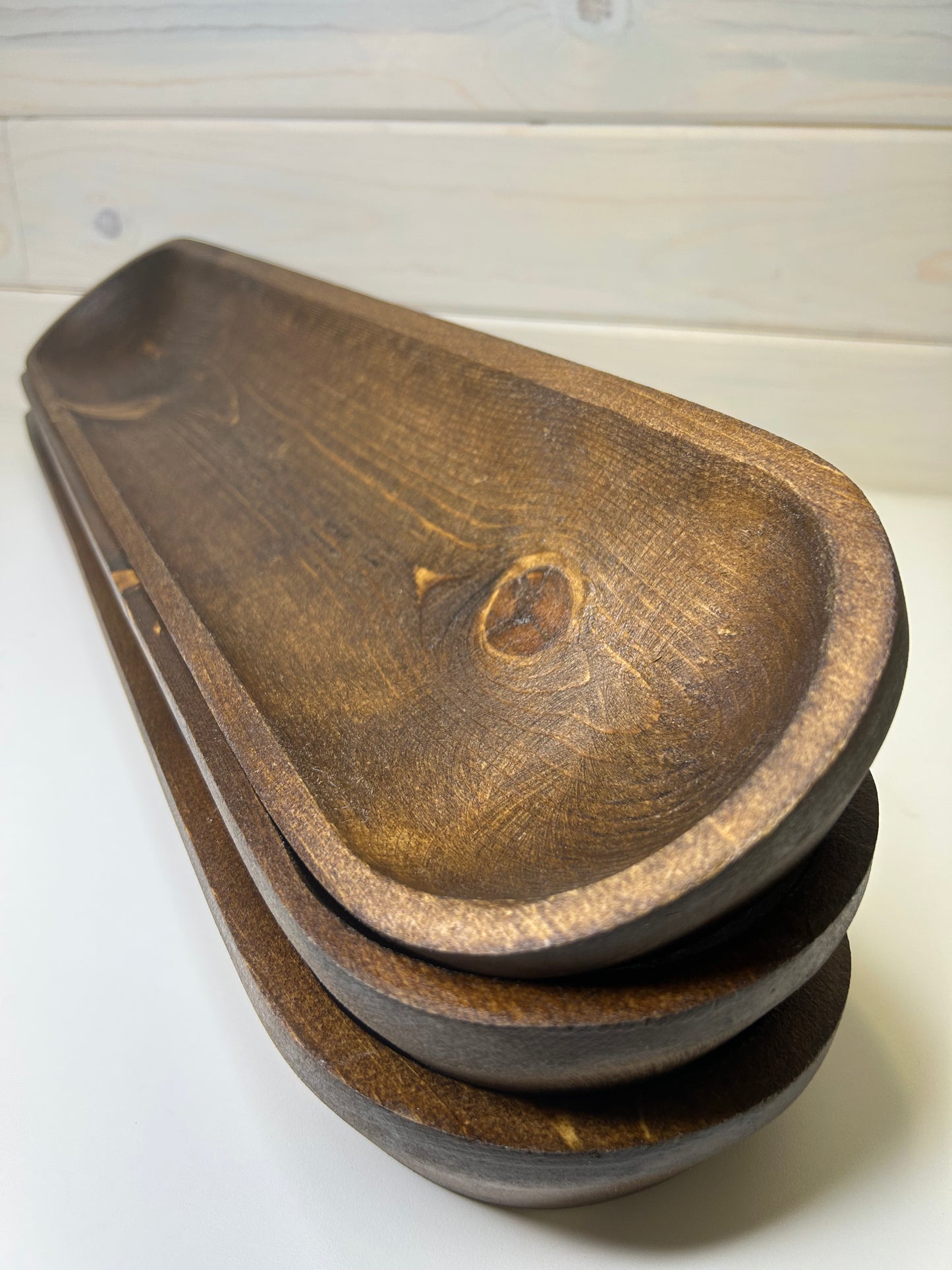 Extra long Wood Bowl - Candle Ready 6" X 30" X 2” Farmhouse Wood Bowl