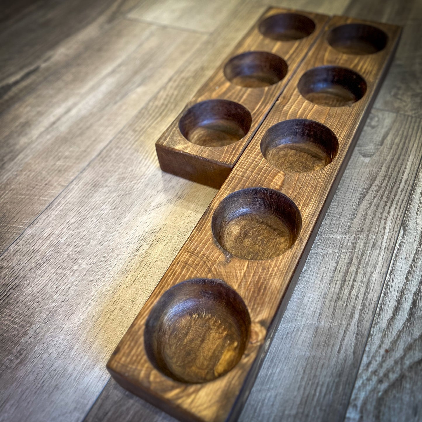 5 Hole Cheese Mold Wood Bowl- Candle Ready 5.5" X 29" X2.5" Farmhouse Bowl