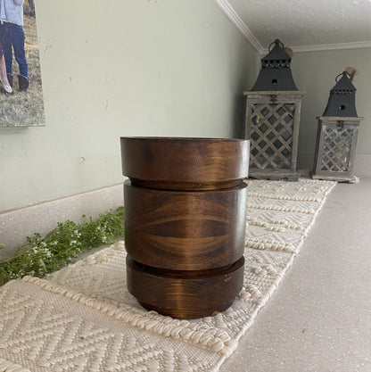 Round Wood Vessels • Handcrafted Heirloom Home Décor, Candle-Ready, Reusable