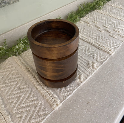 Round Wood Vessels • Handcrafted Heirloom Home Décor, Candle-Ready, Reusable