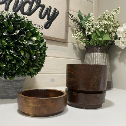 Round Wood Vessels • Handcrafted Heirloom Home Décor, Candle-Ready, Reusable