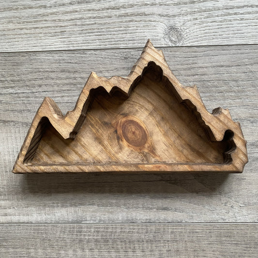 Majestic Mountain – Handcrafted Candle-Ready Wood Vessel