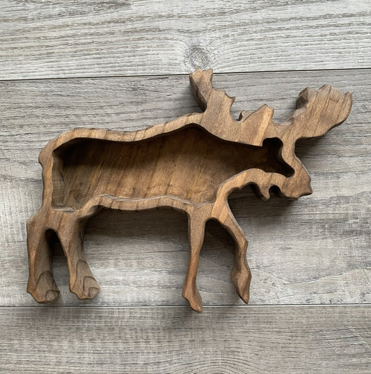 Majestic Moose – Handcrafted Candle-Ready Wood Vessel