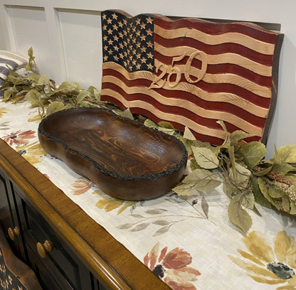 Old Glory - Hand Carved Wavy American Flag - 250th Anniversary Edition