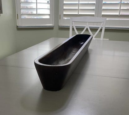 40" Extra Wide Extra Deep Safest Premium Triangle  Design Wooden Dough Bowl –Candle Ready Reusable and Repurposable Farmhouse Table Centerpiece (Copy)