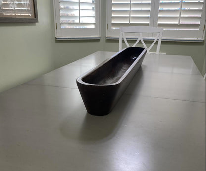 40" Extra Wide Extra Deep Safest Premium Triangle  Design Wooden Dough Bowl –Candle Ready Reusable and Repurposable Farmhouse Table Centerpiece (Copy)