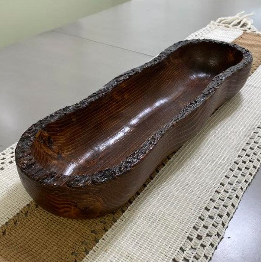 Safest Live Edge Farmhouse Wood Candle-Ready Bowl Reusable/ Repurposable Vessel