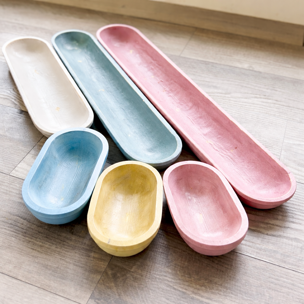 12 Egg Shaped (Oval) Handmade Dough Bowl Candle – Reusable Farmhouse Wooden Bowl – Spring Decor, Easter Centerpiece, Mother’s Day Gift hand-Selected 3-Wick As Rustic Farmhouse Wood Dough Bowl - Deep Candle Ready Wood Vessels