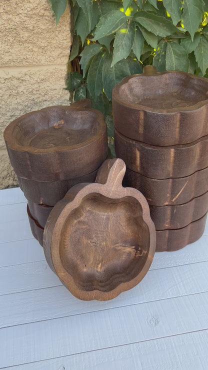 Wholesale Bundle of 5,10,15 Pumpkin Wood Dough Bowls | Candle Ready | 8”x8”x2.25” Bulk Pricing